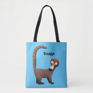 Funny neugierig coatimundi Cartoon Illustration