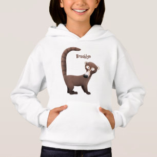 Funny neugierig coatimundi Cartoon Illustration Hoodie