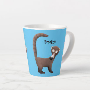 Funny neugierig coatimundi Cartoon Illustration Milchtasse