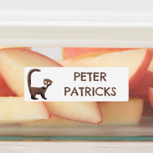 Funny neugierig coatimundi Cartoon personalisiert Etiketten
