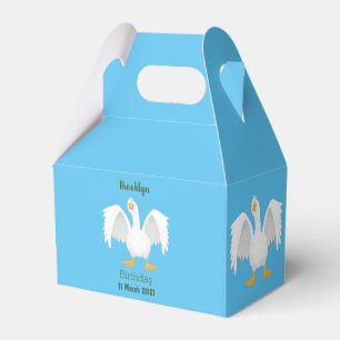 Funny neugierig Hausgans Cartoon Illustration Geschenkschachtel