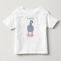 Funny neugierig Taube Cartoon Illustration