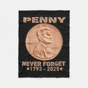 Funny Never Vergiss Penny Coin 1 Cent Retro 2025 _ Fleecedecke