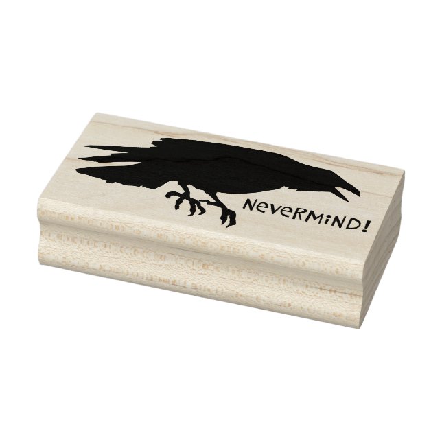 Funny "Nevermind" Raven Gummistempel (Stempel)