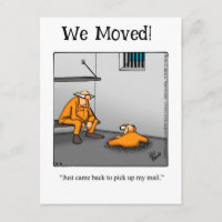 Funny New Address Announction Postcard