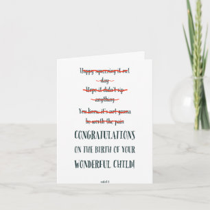 Funny New Baby 'Nailed It' Card Karte