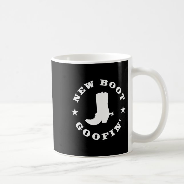Funny New Boot Goofin Cowboy Boot Meme Quote Long  Kaffeetasse (Rechts)