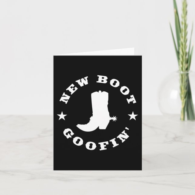 Funny New Boot Goofin Cowboy Boot Meme Quote Long  Karte (Vorderseite)