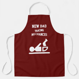 Funny NEW DAD Burgundy Diaper ändern Schürze