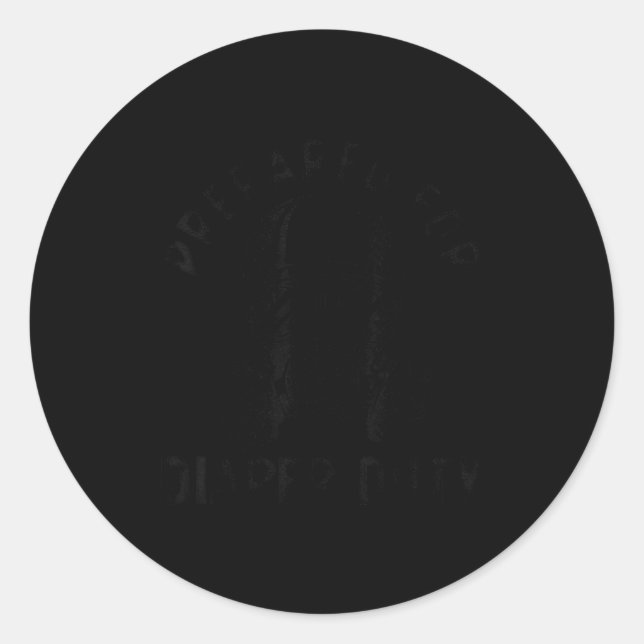 Funny New Dad Prepared For Diaper Duty  Runder Aufkleber (Vorderseite)