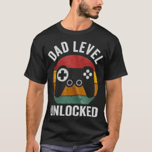 Funny New Dad Vater Level Unlocks T-Shirt