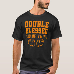 Funny New Dad von Twins für Männer Ankündigung T-Shirt