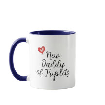 Funny New Daddy of Triplets Gift, Babydusche,