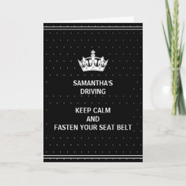 Funny New Driver Black Congratulation Card Karte