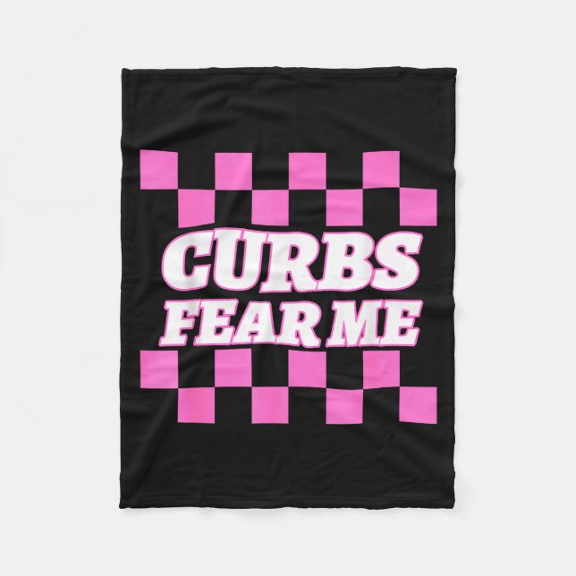 Funny New Driver Curbs Fear Me Bad Drivers  Fleecedecke (Vorderseite)