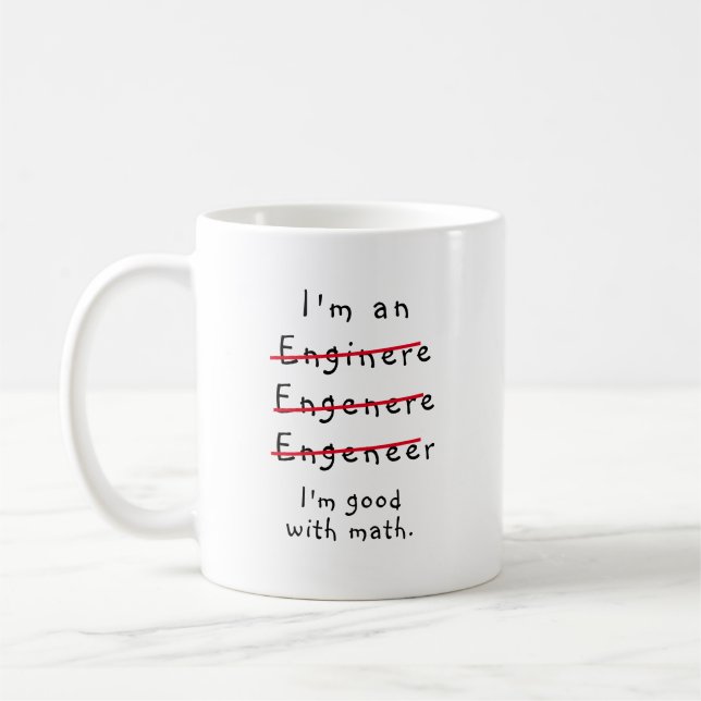 Funny New Engineer, ich bin Ingenieur Kaffeetasse (Links)