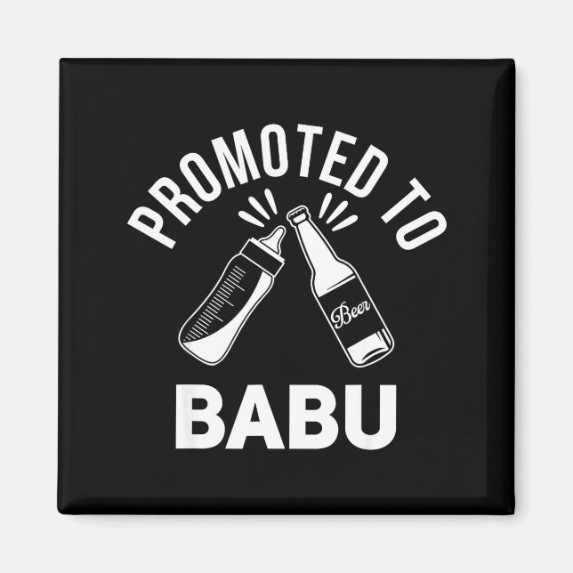 Funny New Grandpa Pregnancy Announcement Promoted  Magnet (Vorne)