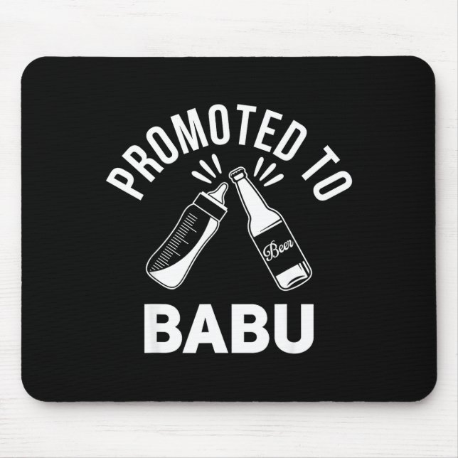 Funny New Grandpa Pregnancy Announcement Promoted  Mousepad (Vorne)