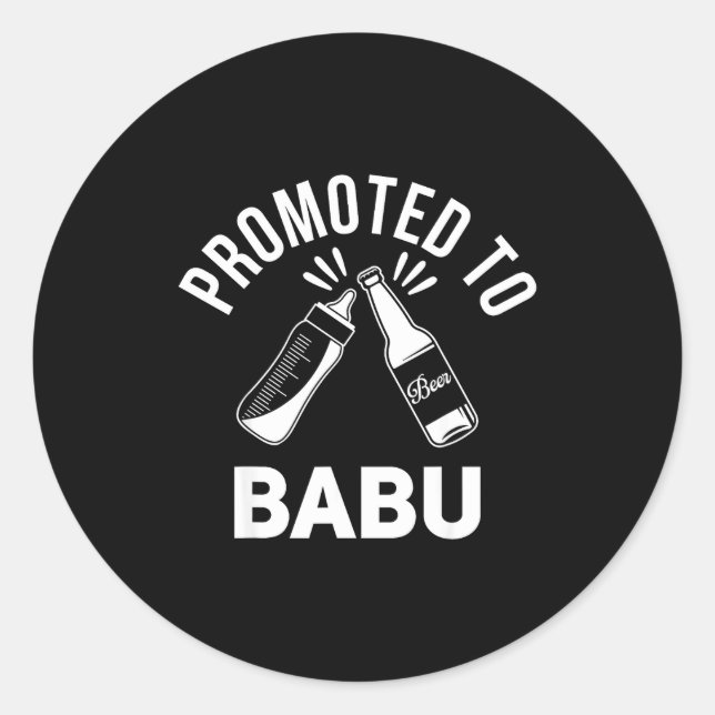 Funny New Grandpa Pregnancy Announcement Promoted  Runder Aufkleber (Vorderseite)