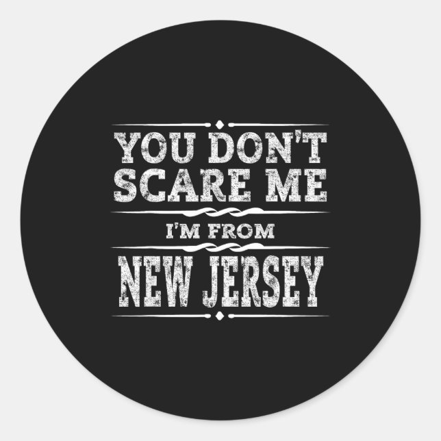 Funny New Jersey Home Garden State Gift  Runder Aufkleber (Vorderseite)