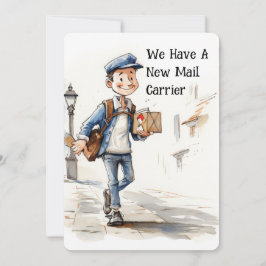 Funny New Mail Carrier Moving Announcement Card