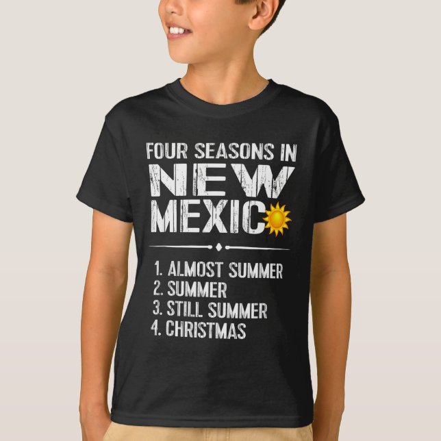 Funny New Mexico Hot Weather Tee_ Four Seasons In  T-Shirt (Vorderseite)