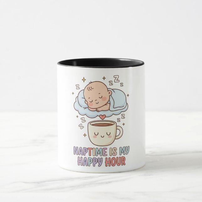 Funny New Mom Coffee Mug Watercolor Survived Chaos Tasse (Zentrum)