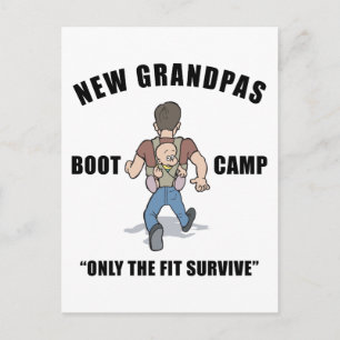 Funny New Opa Boot Camp Postkarte