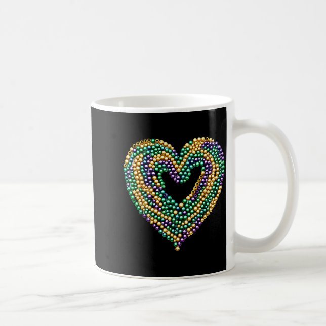 Funny New Orleans Beads Heart We Stand Nola Strong Kaffeetasse (Rechts)