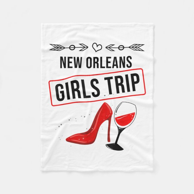 Funny New Orleans Girls Trip Gift For Women Cool T Fleecedecke (Vorderseite)