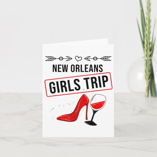 Funny New Orleans Girls Trip Gift For Women Cool T Karte (Vorderseite)