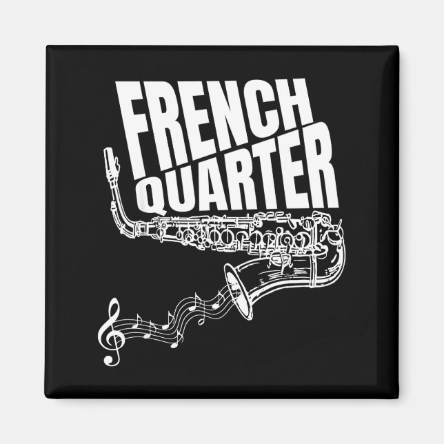 Funny New Orleans Mardi Gras Jazz Saxophone  Magnet (Vorne)