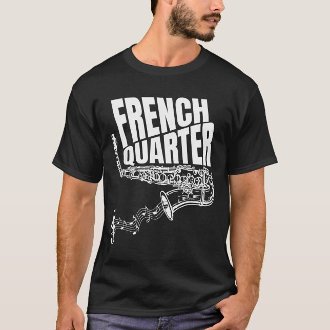 Funny New Orleans Mardi Gras Jazz Saxophone  T-Shirt (Vorderseite)