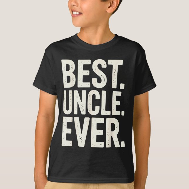 Funny New Uncle Art For Uncle Men From Nephew Niec T-Shirt (Vorderseite)