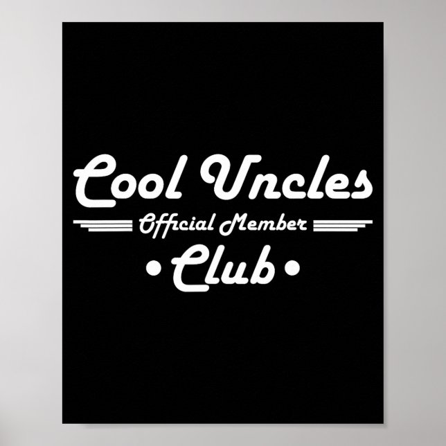 Funny New Uncle Pregnancy Announcement Cool Uncles Poster (Vorne)