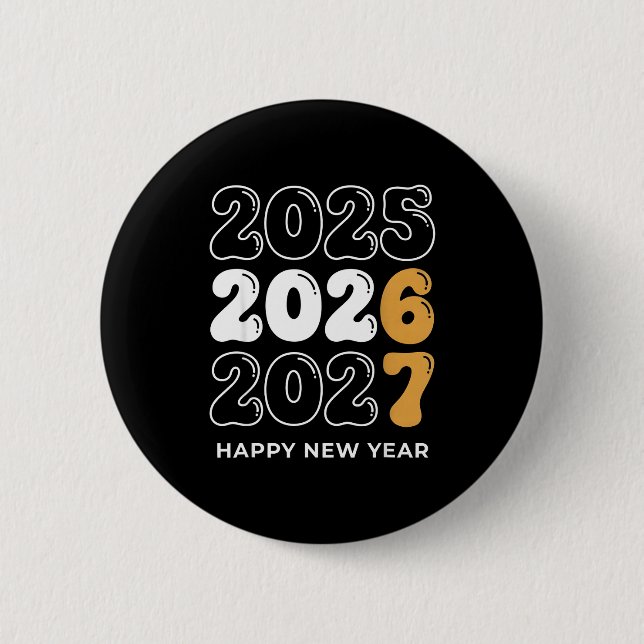 Funny New Year 2026 Kids Six Seven 67 Meme  Button (Vorderseite)