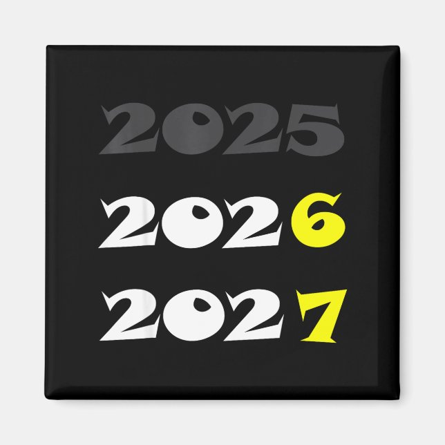 Funny New Year 2026 Six Seven 67 Meme  Magnet (Vorne)