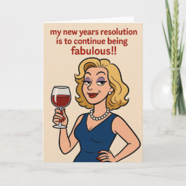 Funny New Year card Feiertagskarte
