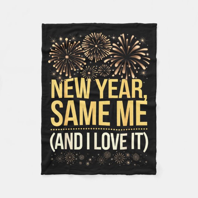 Funny New Year Same Me New Years Eve Party  Fleecedecke (Vorderseite)