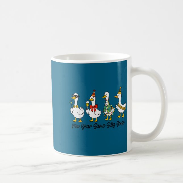 Funny New Year Same Silly Goose Happy New Year 202 Kaffeetasse (Rechts)