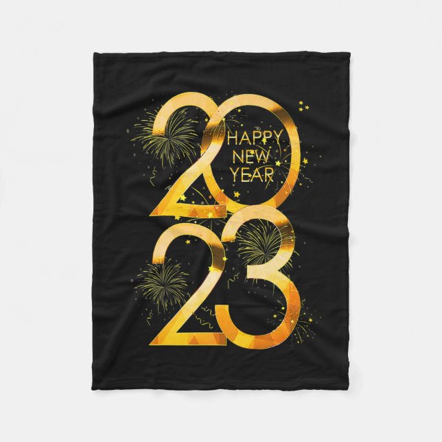 Funny New Years Eve Party Supplies 2023 Happy New Fleecedecke (Vorderseite)