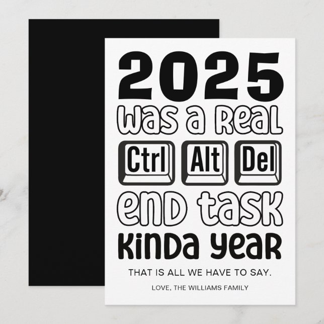 Funny New Years Holiday Card Feiertagskarte (Vorne/Hinten)