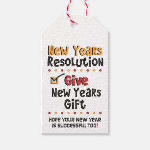 Funny New Years Resolution © New Year Spaß Geschenkanhänger