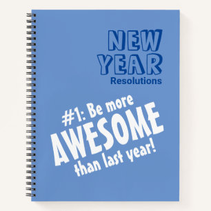 Funny New Year's Resolution Notebook Notizbuch