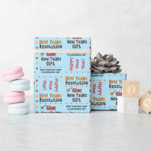 Funny New Years Resolution © Wrapping Paper Geschenkpapier