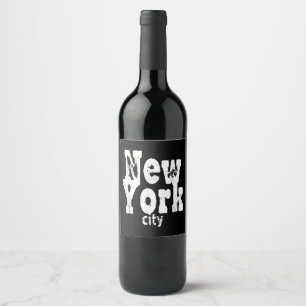 Funny New York Weinetikett