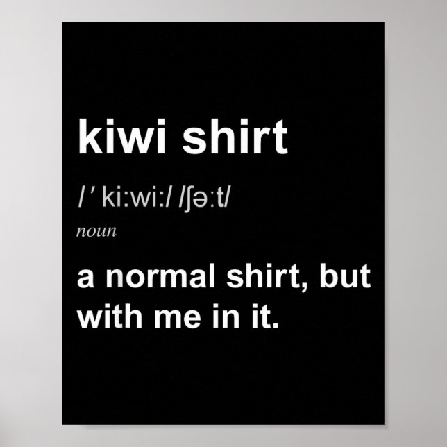 Funny New Zealand For Men Women Kiwi Gift Humour  Poster (Vorne)