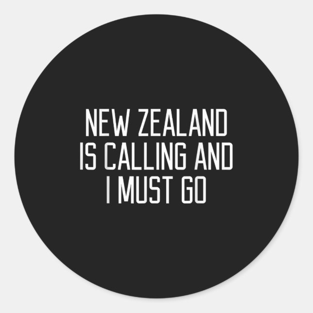 Funny New Zealand Quote  Runder Aufkleber (Vorderseite)