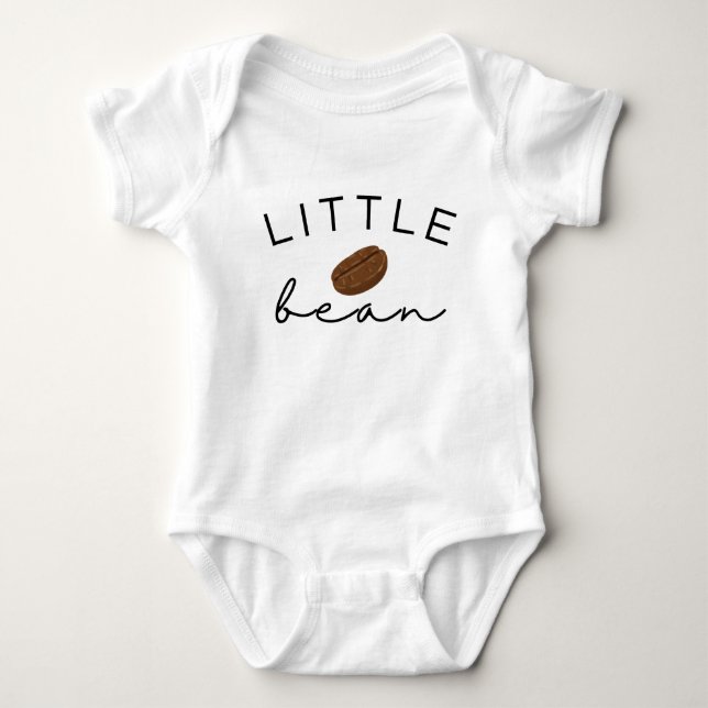 Funny Newborn Gift Little Bean Coffee Lover Cute Baby Strampler (Vorderseite)