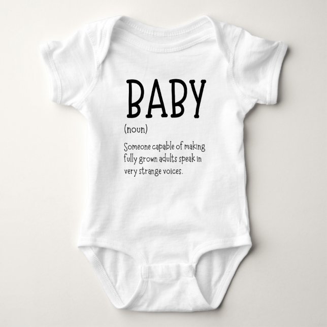 Funny Newborn Hilarious Baby Defintion Baby Strampler (Vorderseite)